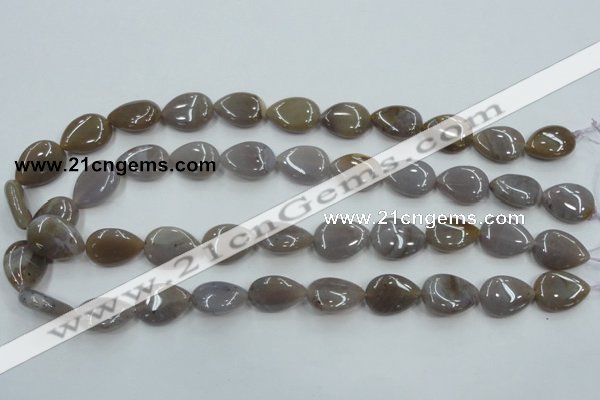 CAB957 15.5 inches 13*18mm flat teardrop ocean agate gemstone beads