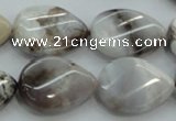 CAB962 15.5 inches 18*25mm twisted teardrop ocean agate gemstone beads