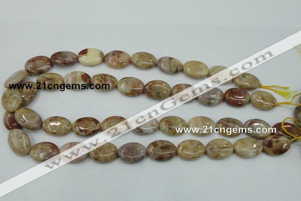 CAB976 15.5 inches 13*18mm oval Morocco agate beads wholesale