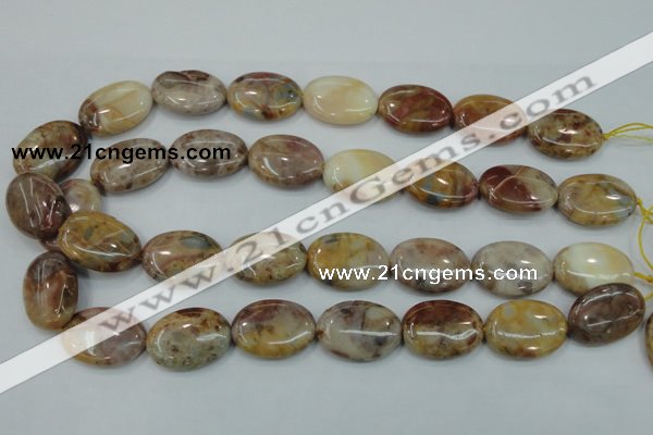 CAB977 15.5 inches 18*25mm oval Morocco agate beads wholesale