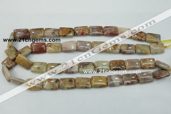 CAB978 15.5 inches 13*18mm rectangle Morocco agate beads wholesale