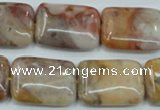 CAB979 15.5 inches 18*25mm rectangle Morocco agate beads wholesale