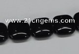 CAB986 15.5 inches 14*14mm square black agate gemstone beads wholesale