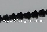 CAB987 15.5 inches 8*8mm star black agate gemstone beads wholesale