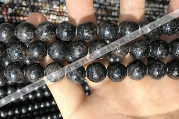 CAE308 15.5 inches 12mm round astrophyllite gemstone beads