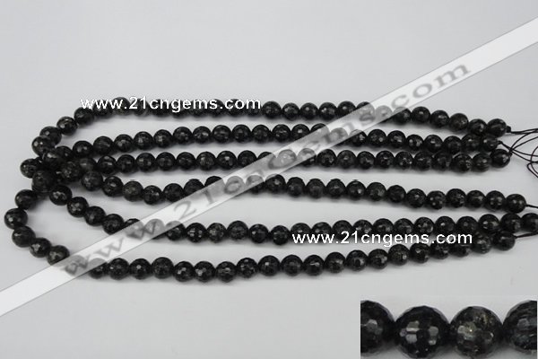 CAE36 15.5 inches 8mm faceted round astrophyllite beads wholesale