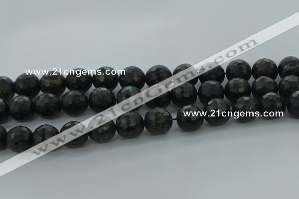 CAE40 15.5 inches 16mm faceted round astrophyllite beads wholesale