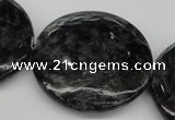 CAE52 15.5 inches 40mm flat round astrophyllite beads wholesale