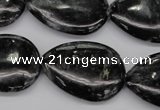 CAE70 15.5 inches 22*30mm flat teardrop astrophyllite beads wholesale