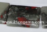 CAF03 15.5 inches 25*35mm rectangle African bloodstone beads