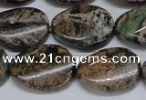 CAF137 15.5 inches 13*18mm twisted oval Africa stone beads