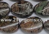 CAF139 15.5 inches 18*25mm twisted oval Africa stone beads