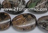 CAF140 15.5 inches 20*30mm twisted oval Africa stone beads