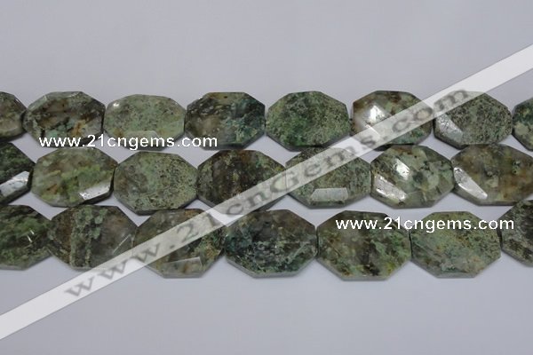 CAF154 15.5 inches 25*35mm faceted octagonal Africa stone beads