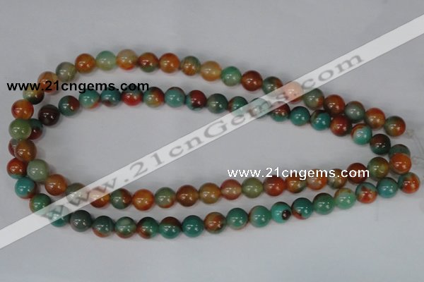 CAG1000 15.5 inches 10mm round rainbow agate beads wholesale