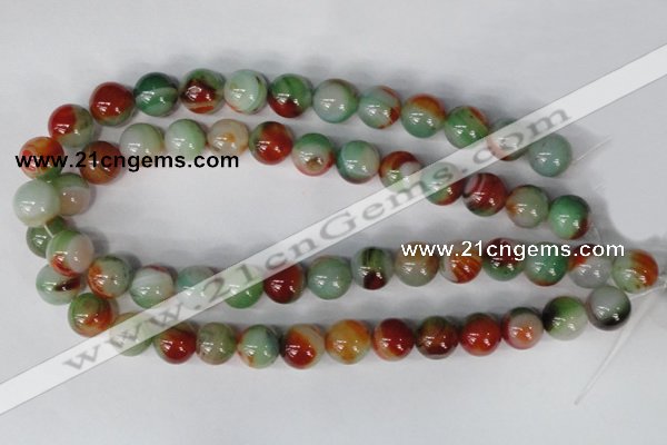 CAG1001 15.5 inches 14mm round rainbow agate beads wholesale