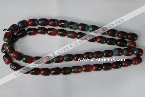 CAG1011 15.5 inches 12*14mm drum rainbow agate beads wholesale