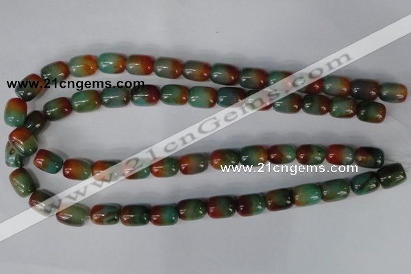 CAG1012 15.5 inches 8*12mm drum rainbow agate beads wholesale