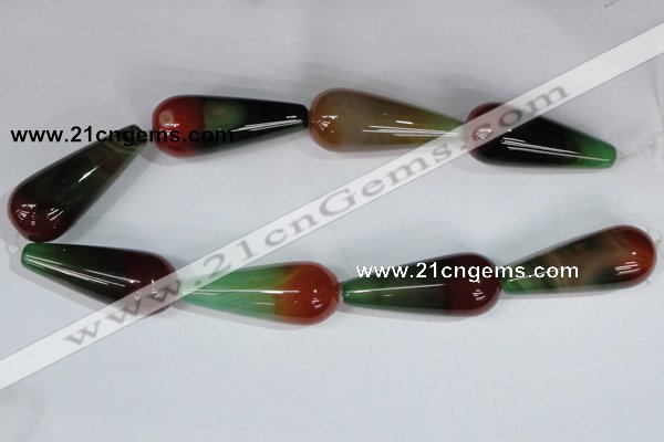 CAG1019 15.5 inches 20*50mm teardrop rainbow agate beads