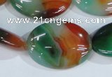 CAG1025 15.5 inches 22*30mm oval rainbow agate beads