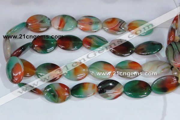 CAG1025 15.5 inches 22*30mm oval rainbow agate beads