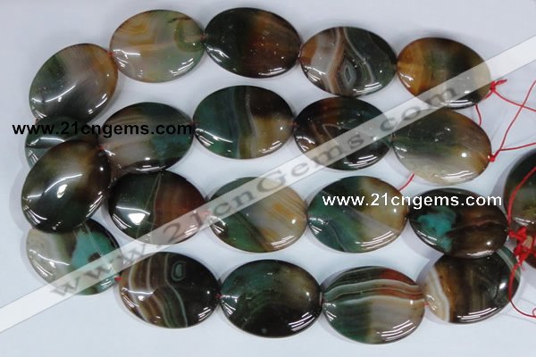 CAG1027 15.5 inches 30*40mm oval rainbow agate beads