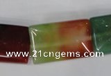 CAG1053 15.5 inches 18*25mm rectangle rainbow agate beads