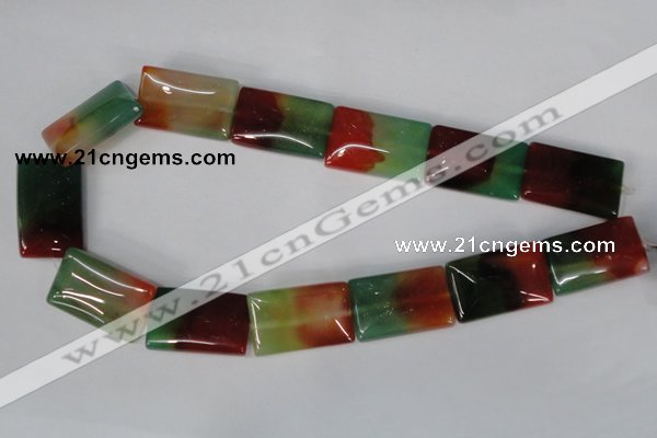 CAG1054 15.5 inches 20*30mm rectangle rainbow agate beads