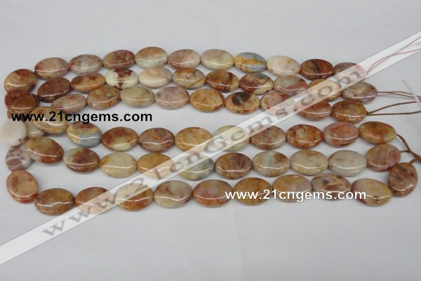 CAG1093 15.5 inches 13*18mm oval Morocco agate beads wholesale