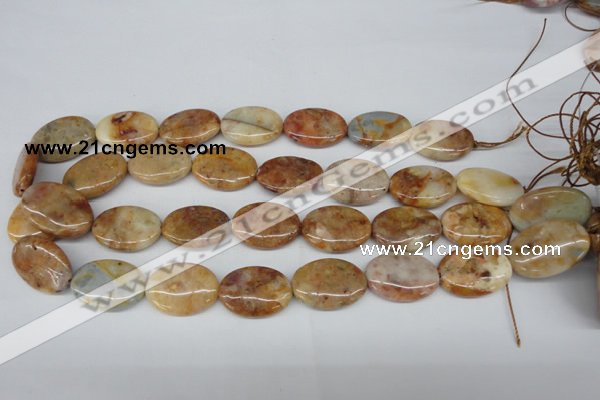 CAG1094 15.5 inches 18*25mm oval Morocco agate beads wholesale