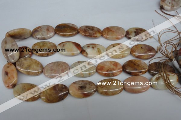 CAG1095 15.5 inches 20*30mm oval Morocco agate beads wholesale