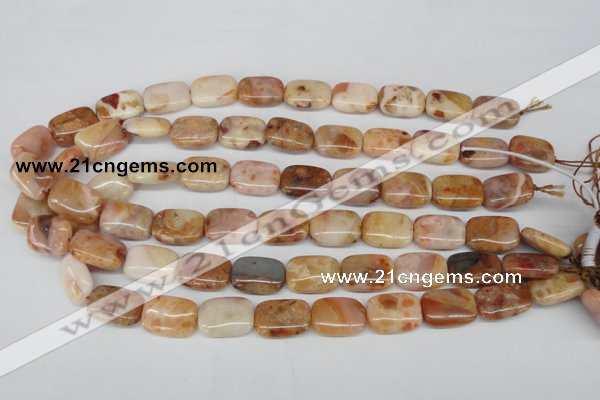 CAG1097 15.5 inches 13*18mm rectangle Morocco agate beads wholesale