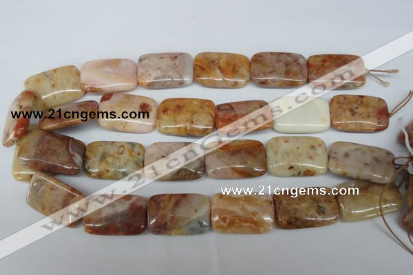 CAG1099 15.5 inches 20*30mm rectangle Morocco agate beads wholesale