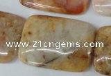 CAG1100 15.5 inches 25*35mm rectangle Morocco agate beads wholesale