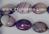 CAG1206 15.5 inches 12*16mm oval line agate gemstone beads