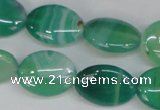 CAG1265 15.5 inches 13*18mm oval line agate gemstone beads