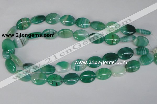 CAG1266 15.5 inches 15*20mm oval line agate gemstone beads