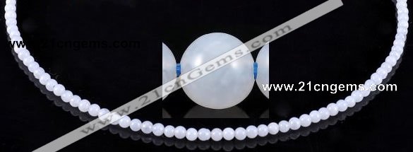 CAG127 Smooth round 3mm blue lace agate gemstone beads wholesale