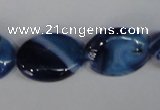 CAG1275 15.5 inches 15*20mm oval line agate gemstone beads