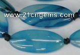 CAG1301 15.5 inches 15*35mm marquise line agate gemstone beads