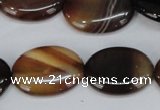 CAG1316 15.5 inches 18*25mm oval line agate gemstone beads