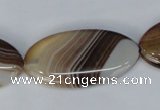 CAG1321 15.5 inches 20*38mm marquise line agate gemstone beads