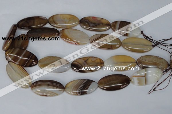 CAG1321 15.5 inches 20*38mm marquise line agate gemstone beads