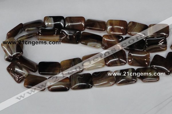 CAG1325 15.5 inches 18*25mm rectangle line agate gemstone beads