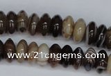 CAG1330 15.5 inches 6*12mm rondelle line agate gemstone beads