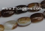 CAG1331 15.5 inches 10*15mm drum line agate gemstone beads