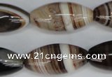 CAG1336 15.5 inches 15*30mm rice line agate gemstone beads