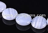 CAG136 coin shape blue lace agate 7*16mm gemstone bead Wholesale