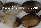 CAG1385 15.5 inches 18*25mm faceted oval line agate gemstone beads