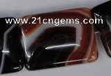 CAG1398 15.5 inches 30*40mm rectangle line agate gemstone beads